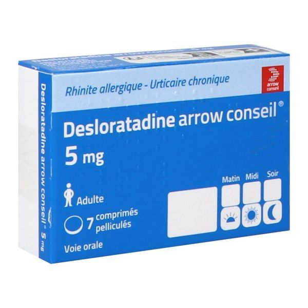DESLORATADINE ARROW CONSEIL Comprimé pelliculé 5 mg, boîte 7