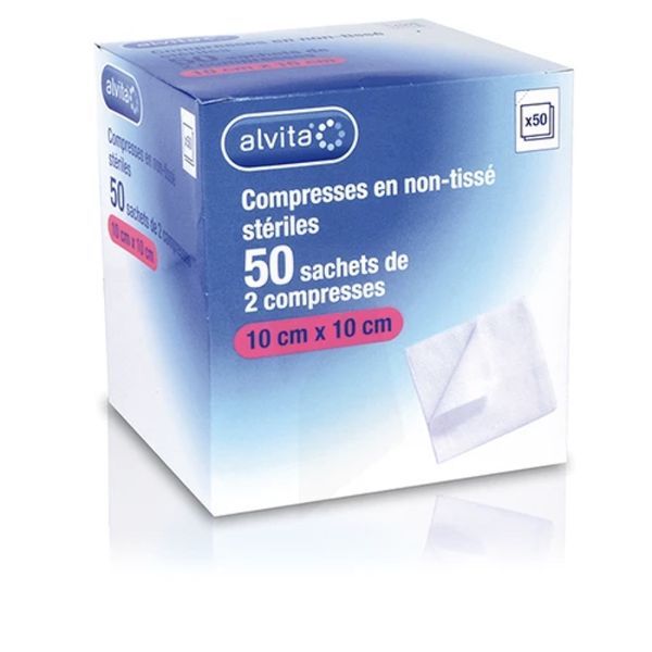 Alvita Compresse Non-Tisse 10*10Cm 50