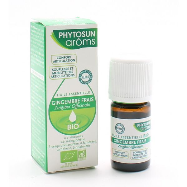Phytosun'Aroms Gingembre Rhizomes Huil Essentielle Flacon 5 Ml 1