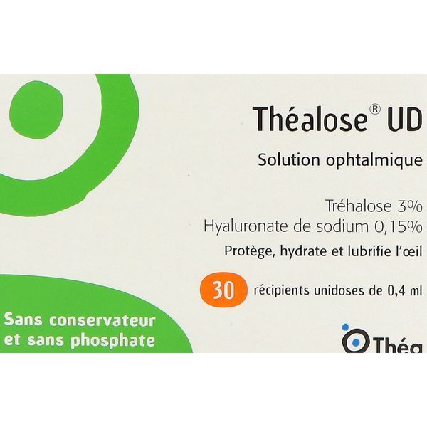 THEALOSE UD SOLUTION STERILE A USAGE OPHTALMIQUE DOSE UNITAIRE 0,4 ML BT 30