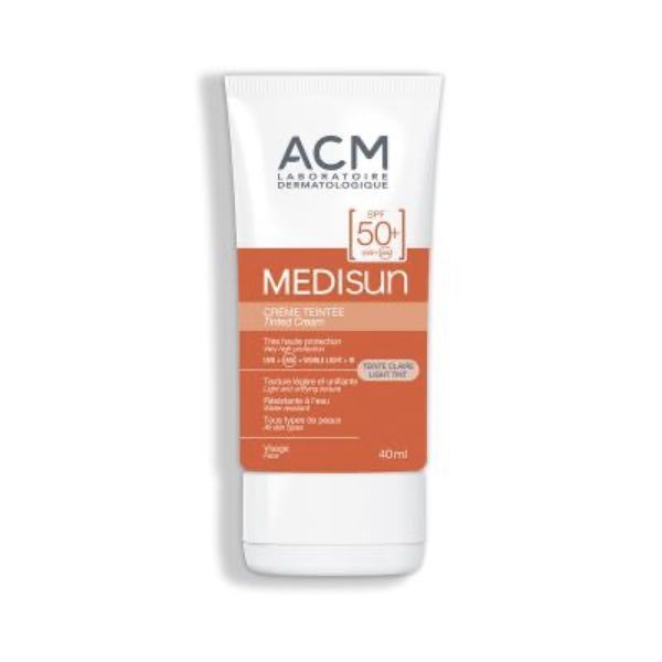 MEDISUN CREME TEINTEE SPF 50+ Crème solaire teintée claire, SPF 50+, tube 40 ml