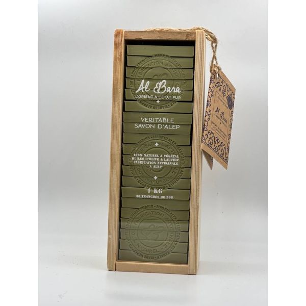 Al Bara Coffret boîte en bois savon - 1 kg