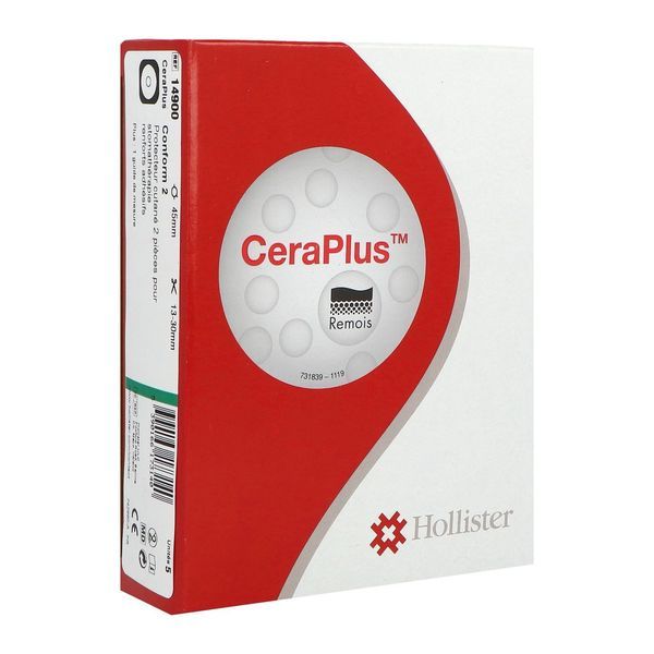 CONFORM 2 SUPPORT CERAPLUS RENFORT ADHESIF PLAN Support porte-poche système 2 pièces, à découper, anneau flottant, diamètre 45 mm (ref. 14900), bt 5