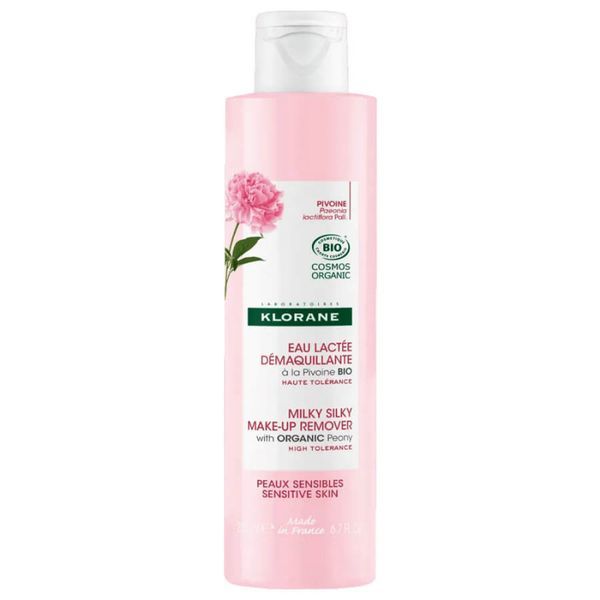 Klorane Pivoine Eau Lactée démaquillante Bio peaux sensibles 200 ml