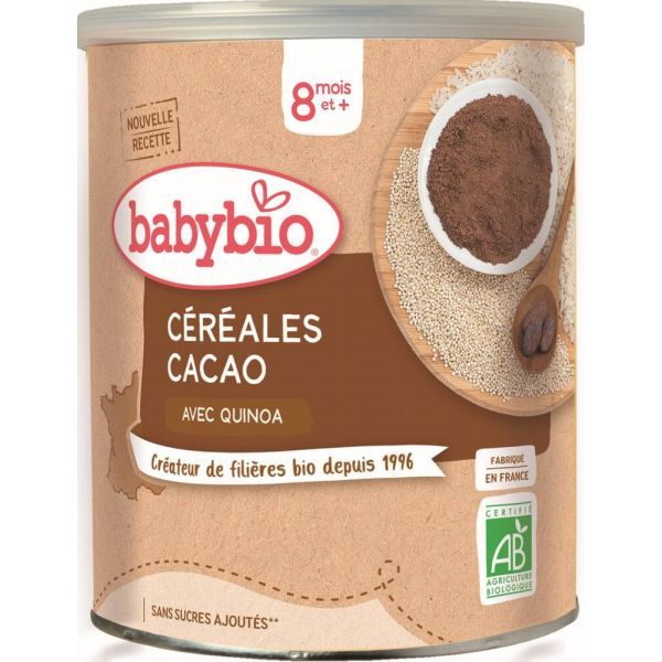 Babybio Céréales Cacao Bio - dès 8 mois - 220g