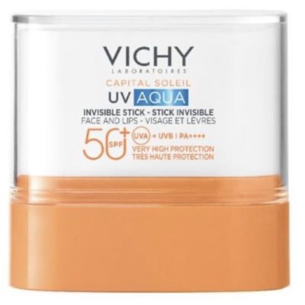VICHY CAPITAL SOLEIL UV AQUA STICK SPF 50+ Stick solaire invisible haute protection, SPF 50+, stick 10 g
