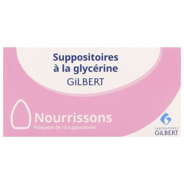 SUPPOSITOIRE A LA GLYCERINE GILBERT NOURRISSON Suppositoire, boîte 10