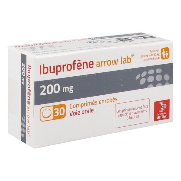 IBUPROFENE ARROW LAB Comprimé enrobé 200 mg, boîte 30