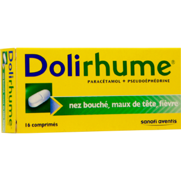 Dolirhume Paracetamol Et Pseudoephedrine 500 Mg/30 Mg Comprime B/16