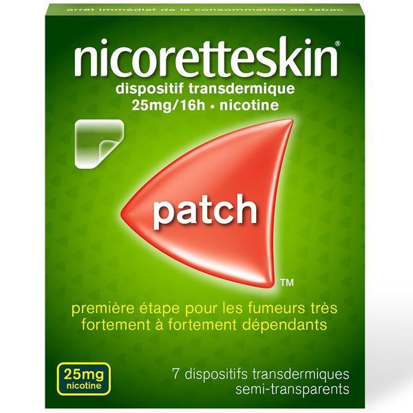 Nicoretteskin 25 Mg/16 Heures (Nicotine) Dispositif Transdermique En Sachet B/7