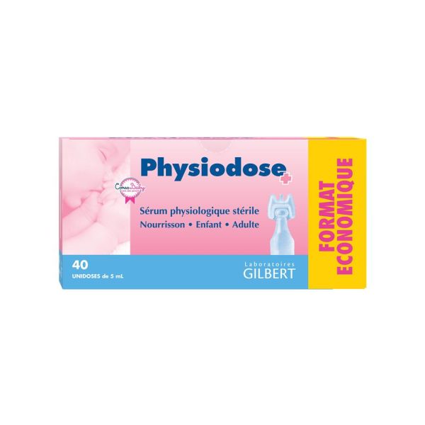 Physiodose Serum physiologique sterile 40 unidoses de 5ml