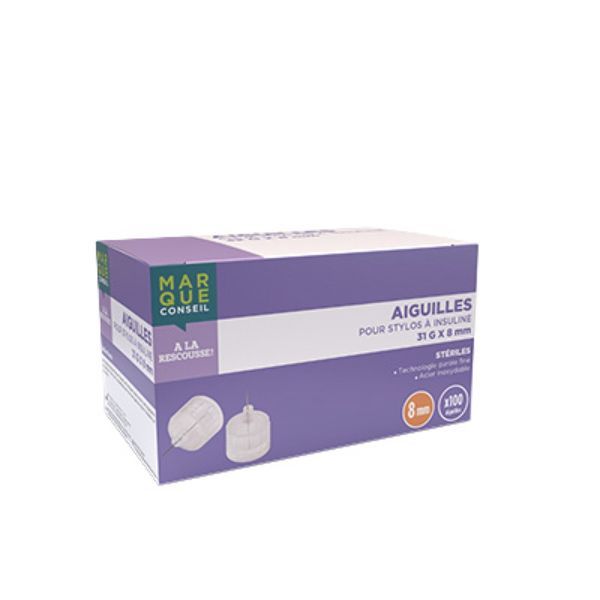 MARQUE CONSEIL Aiguille pour stylo injecteur, 8 mm, bt 100