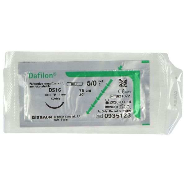 Dafilon Bleu 5/0 75Cm Ds16 Suture 1