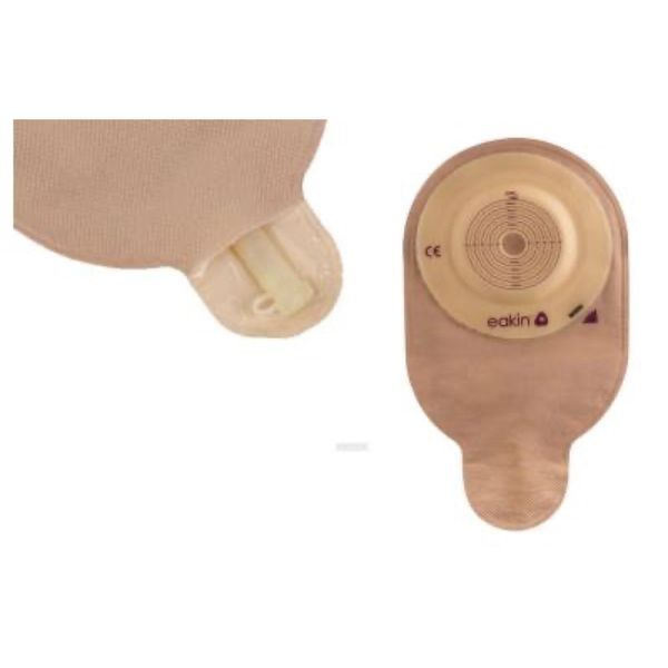 EAKIN UROSTOMIE CONVEXE POCHE MAXI Poche vidangeable, système 1 pièce, support convexe souple, à découper, bt 10