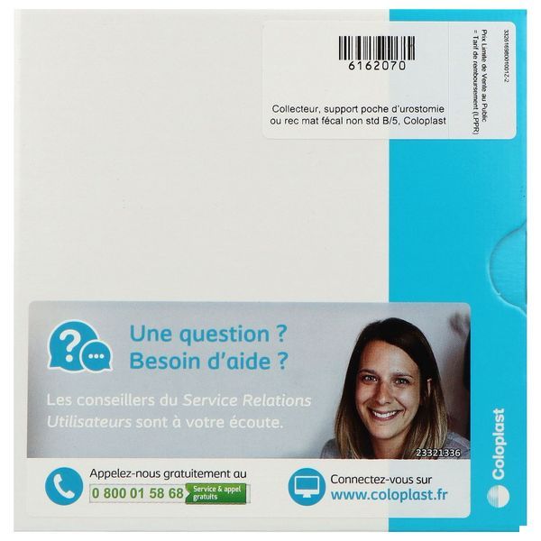 SENSURA MIO FLEX SUPPORT CONVEX FIT SUPPORT Support porte-poche semi-convexe, système 2 pièces, à couplage adhésif, 50 mm, découp. de 15 mm à 40 mm (ref. 169840), bt 5