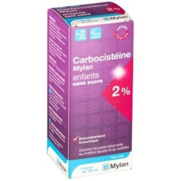 Carbocisteine Viatris Conseil 2 % Enfants Sans Sucre Solution Buvable Edulcoree Au Maltitol Liquide Et Au Sorbitol B/125