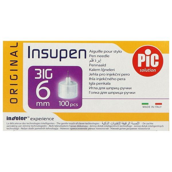 INSUPEN ORIGINAL Aiguille pour stylo injecteur d'insuline, G31 x 6 mm, bt 100