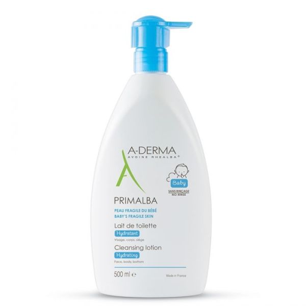 A-Derma Primalba Lait De Toilette Douceur Peau Fragile Bebe 500Ml