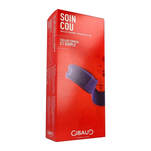 GIBORTHO COLLIER CERVICAL C1 SOUPLE Collier cervical souple C1 en mousse, hauteur 7,5 cm, gris, taille 3 (ref. 6626), unité