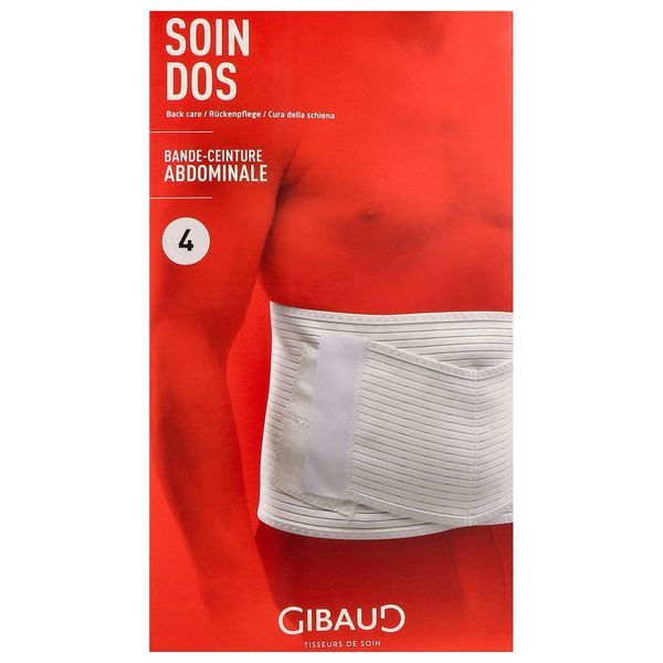 GIBORTHO BANDE CEINTURE Bande ceinture lomboabdominale, aérée, taille 4, unité