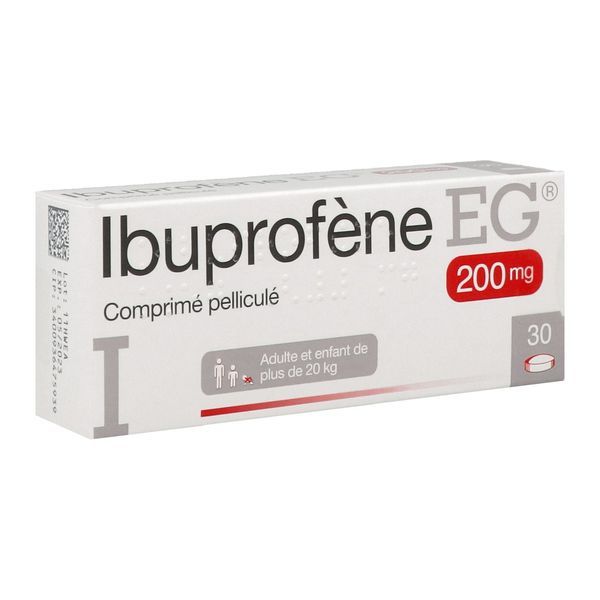 IBUPROFENE EG Comprimé pelliculé 200 mg, boîte 30
