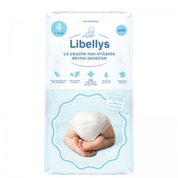 Libellys - Colis de 3 paquets de 48 Couches non-irritantes Dermo-Sensitives - T4 (7-18kg)
