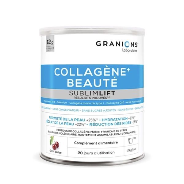 GRANIONS COLLAGENE+ BEAUTE SUBLIMLIFT Poudre à diluer, complément alimentaire à visée dermocosmétique, pot 300 g