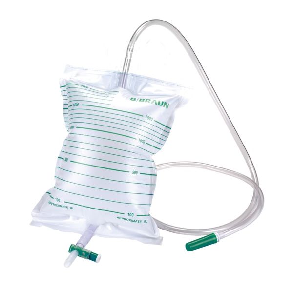 URIMED BAG 2 L Poche de recueil urinaire, vidangeable de grande capacité pour la nuit, bt 30