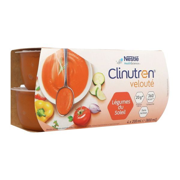CLINUTREN VELOUTE DADFMS, légumes du soleil, 200 ml x 4