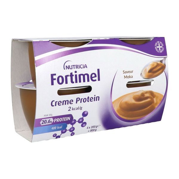 FORTIMEL CREME 2 KCAL DADFMS, arôme moka, 200 g x 4
