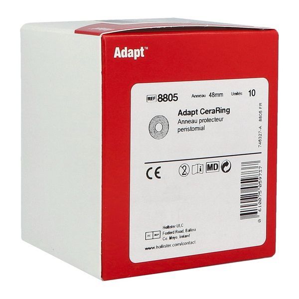 ADAPT CERARING PROTECTEUR CUTANE Protecteur cutané modelable à base de céramide, standard, épaisseur 4,5 mm, diamètre 48 mm (ref. 8805), bt 10