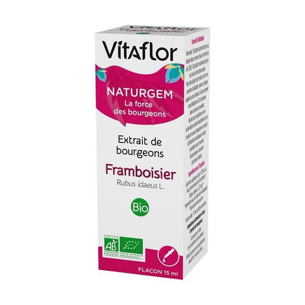 BOURGEONS FRAMBOISIER VITAFLOR BIO Solution buvable, complément alimentaire à base de plantes, fl 15 ml