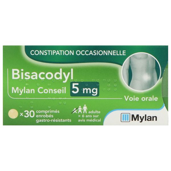 Bisacodyl Viatris Conseil 5 Mg Comprime Enrobe Gastro-Resistant B/30