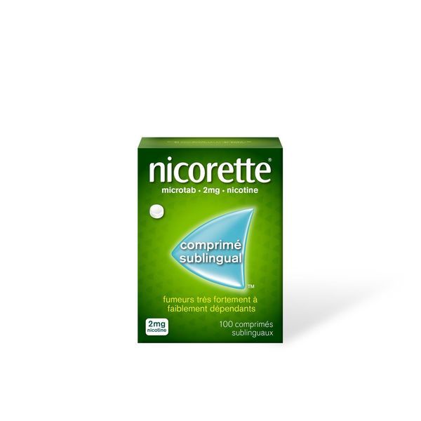 NICORETTE MICROTAB Comprimé sublingual 2 mg, boîte 100