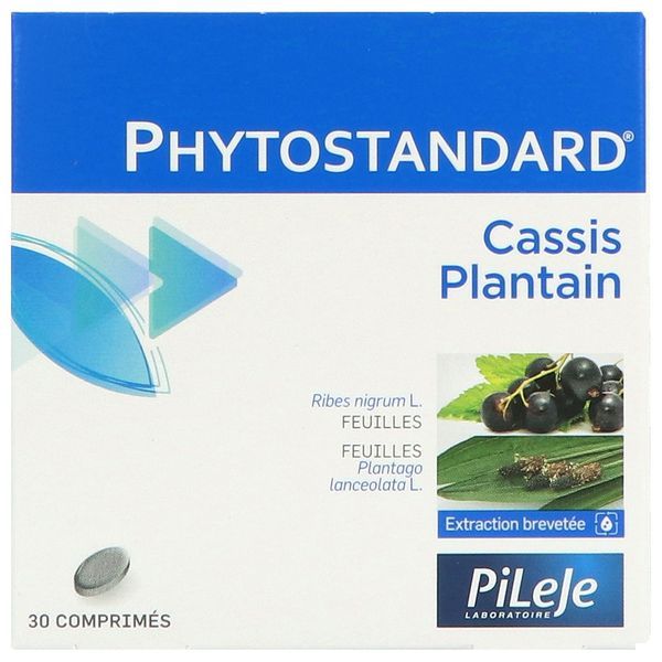 PHYTOSTANDARD DE CASSIS - PLANTAIN COMPRIME Comprimé, complément alimentaire à base de cassis et de plantain biologique, bt 30