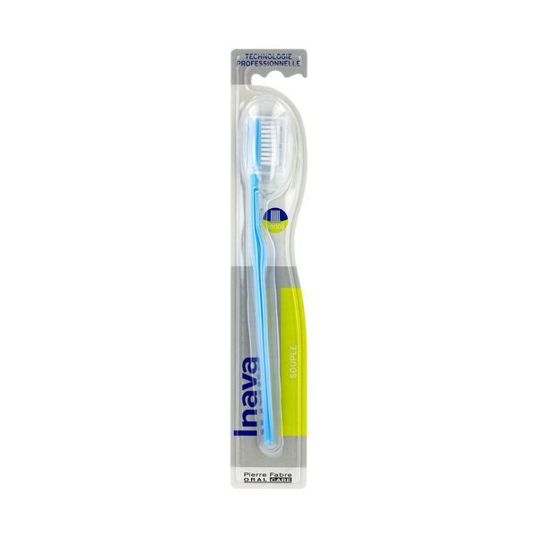 INAVA BROSSE A DENTS Brosse à dents souple pour adulte, 4 rangs, 20/100 mm, unité