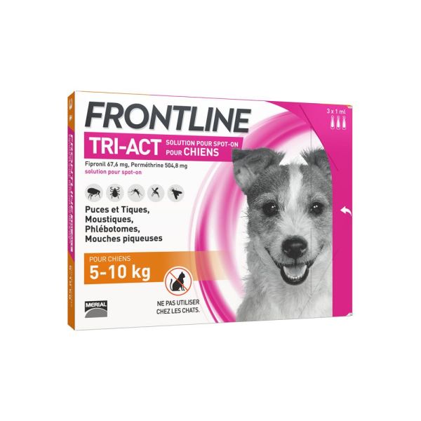 Frontline TRI-ACT Chiens 5-10 kg 3 Pipettes