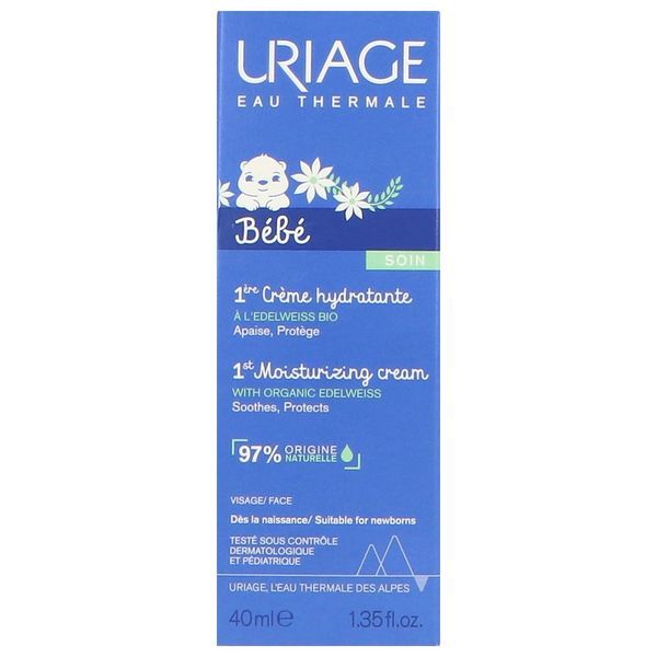 Uriage 1Er Creme Hydratante - Nouvelle Formule Sans Silicone Nouveaux Ingredients Tube 40 Ml 1