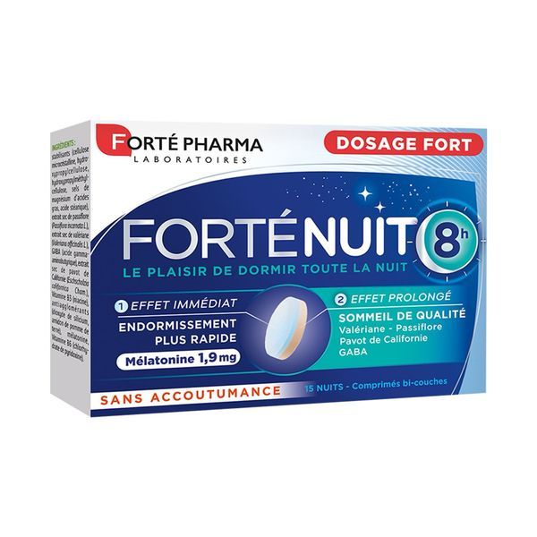 FORTE SANTE FORTENUIT 8 H BOITE DE 10 GELULES JOUR+ 5 GELULES NUIT