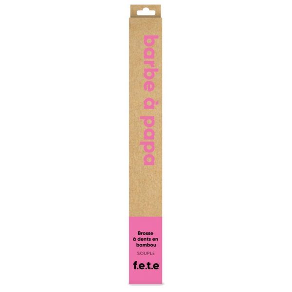 F.E.T.E From Earth To Earth Brosse à dents en bambou soft Rose