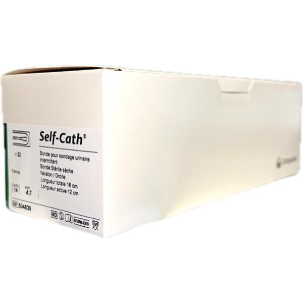 Self-Cath® - Boîte de 20 sondes sèches femme droites - CH14 Référence: 504639