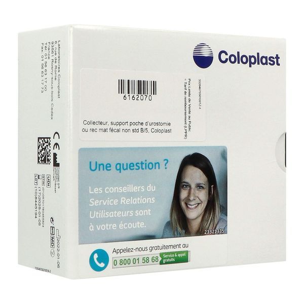 ALTERNA PLUS SUPPORT Support protecteur cutané système 2 pièces Convexe, diamètre 25 mm (ref. 46755), bt 5