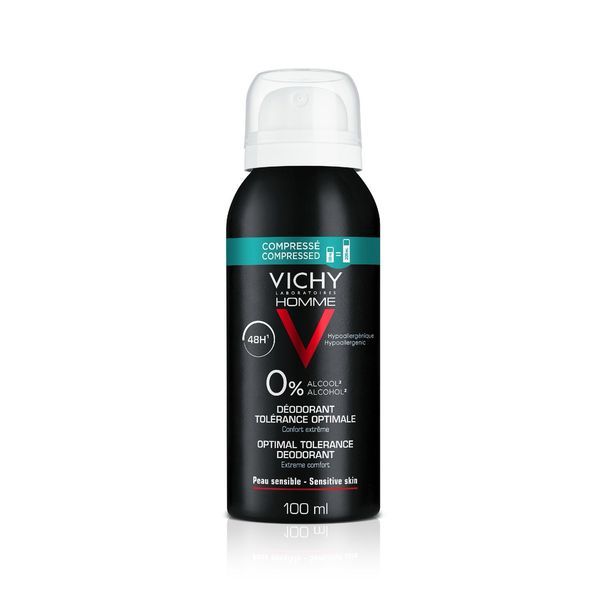 VICHY HOMME DEODORANT 48 H TOLERANCE OPTIMALE SPRAY Spray déodorant tolérance optimale, 48 H, spray 100 ml