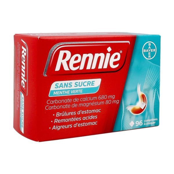 RENNIE SANS SUCRE Comprimé à croquer, boîte 96