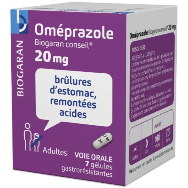 Omeprazole Biogaran Conseil 20 Mg Gelule Gastro-Resistante B/7
