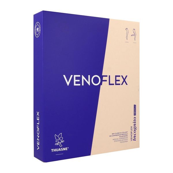 VENOFLEX 2 INCOGNITO ABSOLU Collant médical de compression classe 2, femme, noir, normal, taille 2, paire
