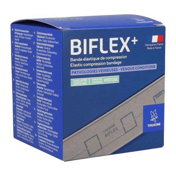 BIFLEX PLUS N° 16 LEGERE Bande de contention étalonnée, force 2, 46 cN/cm à 100 cN/cm, chair, 3 m x 8 cm, unité