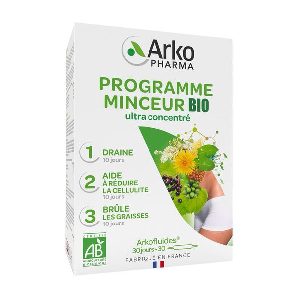 ARKOFLUIDES PROGRAMME MINCEUR Ampoule, complément alimentaire à base de plantes, bt 30