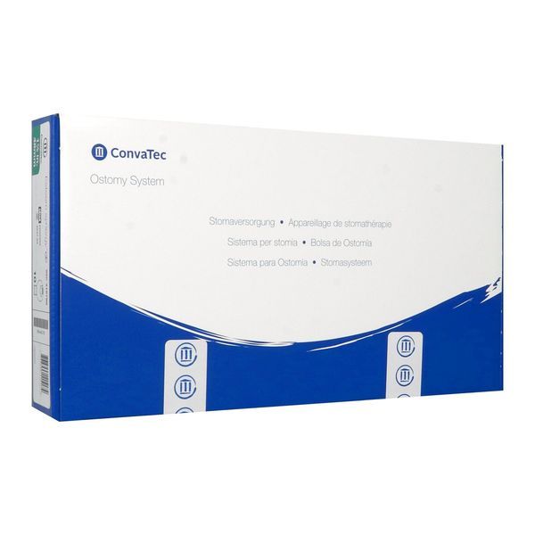 ESTEEM SYNERGY PLUS INVISICLOSE STANDARD POCHE OUVERTE Poche vidable, système 2 pièces, prédécoupée, transparente, diamètre 48 mm (ref. 416798), bt 10