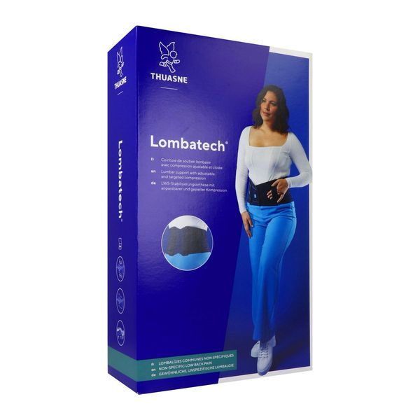 LOMBATECH Ceinture de soutien lombaire avec compression ajustable et ciblée, hauteur 21 cm, taille 1, unité
